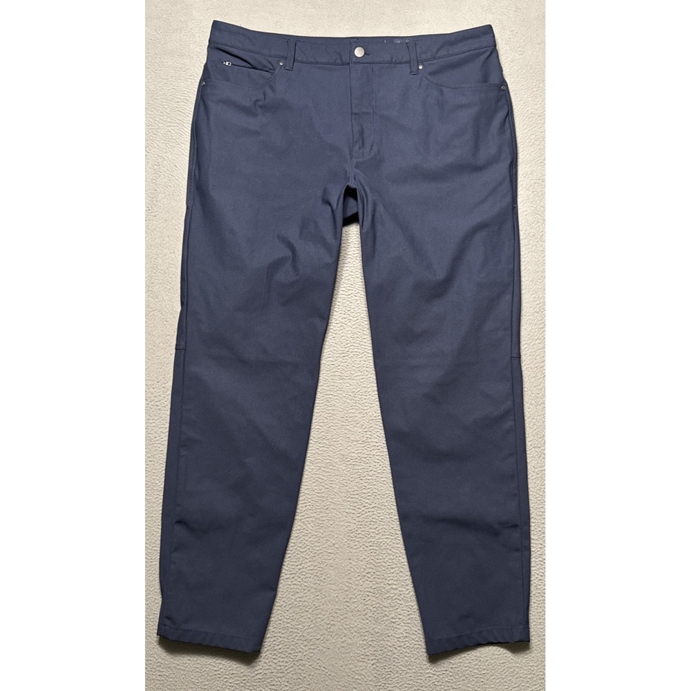 7 Diamonds infinity‎ 7 Pocket Pants Mens 36x30 Blue Slim Performance Tech Chino